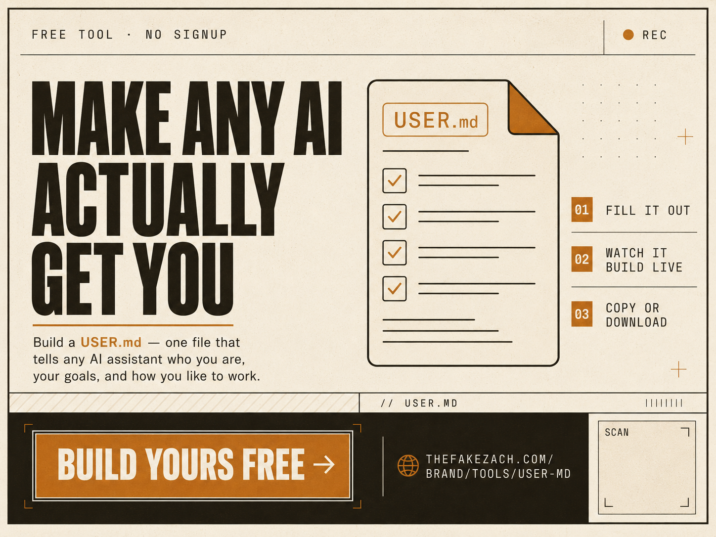 USER.md — one file that gives any AI your full context